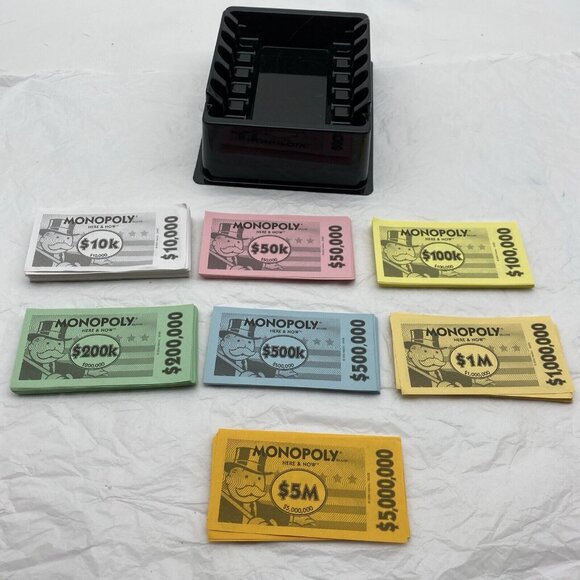Monopoly Here and Now 2006 US Ed Game Parts 28 Deeds Money w Holder Chance Card - Picture 7 of 7